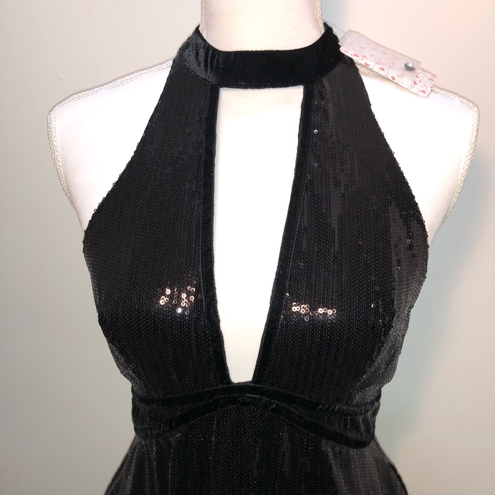 NWT Free People Black sequin dress size 4 - Picture 2 of 6